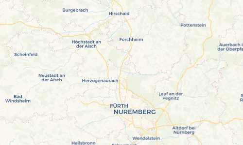 Regenradar Vorschaubild - Aktuelle Niederschläge in Erlangen und Umgebung