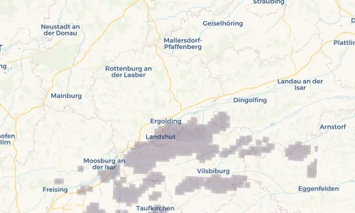 Regenradar Vorschaubild - Aktuelle Niederschläge in Essenbach und Umgebung