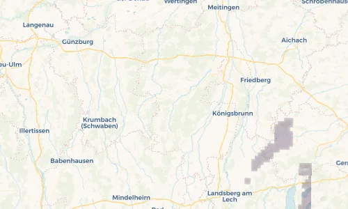 Regenradar Vorschaubild - Aktuelle Niederschläge in Fischach und Umgebung