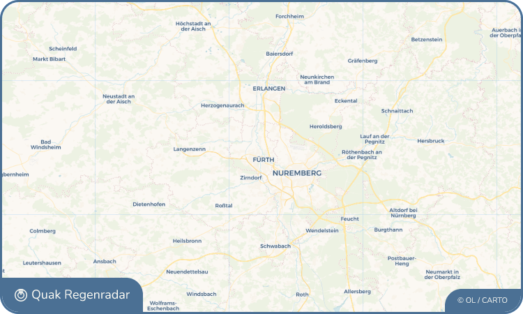 Quak Regenradar-Widget Fürth