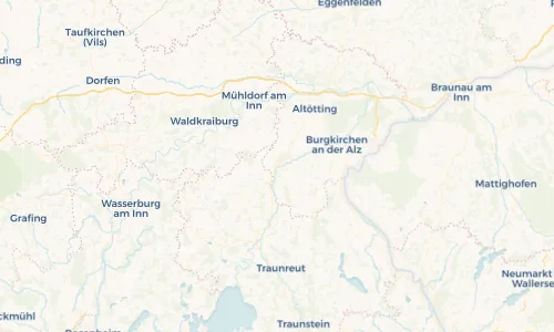 Regenradar Vorschaubild - Aktuelle Niederschläge in Garching an der Alz und Umgebung