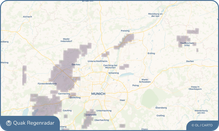 Quak Regenradar-Widget Garching bei München