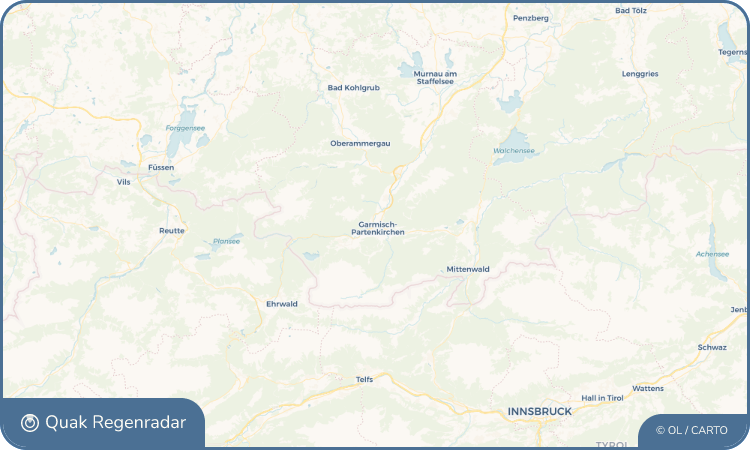 Quak Regenradar-Widget Garmisch-Partenkirchen