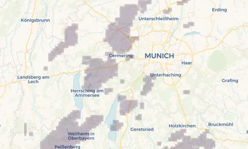 Regenradar Vorschaubild - Aktuelle Niederschläge in Gauting und Umgebung