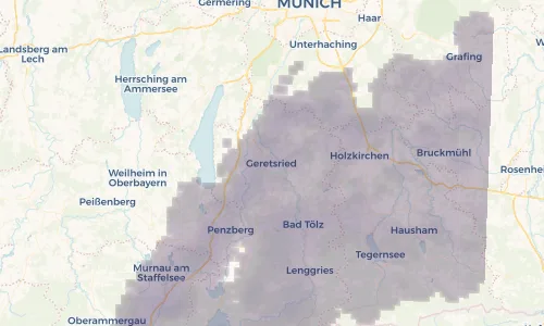 Regenradar Vorschaubild - Aktuelle Niederschläge in Geretsried und Umgebung