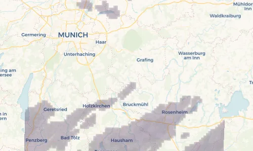 Regenradar Vorschaubild - Aktuelle Niederschläge in Glonn und Umgebung