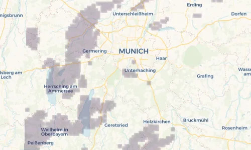 Regenradar Vorschaubild - Aktuelle Niederschläge in Grünwald und Umgebung