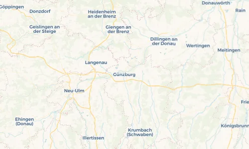 Regenradar Vorschaubild - Aktuelle Niederschläge in Günzburg und Umgebung