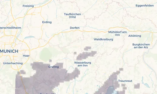 Regenradar Vorschaubild - Aktuelle Niederschläge in Haag in Oberbayern und Umgebung