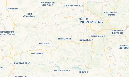 Regenradar Vorschaubild - Aktuelle Niederschläge in Heilsbronn und Umgebung