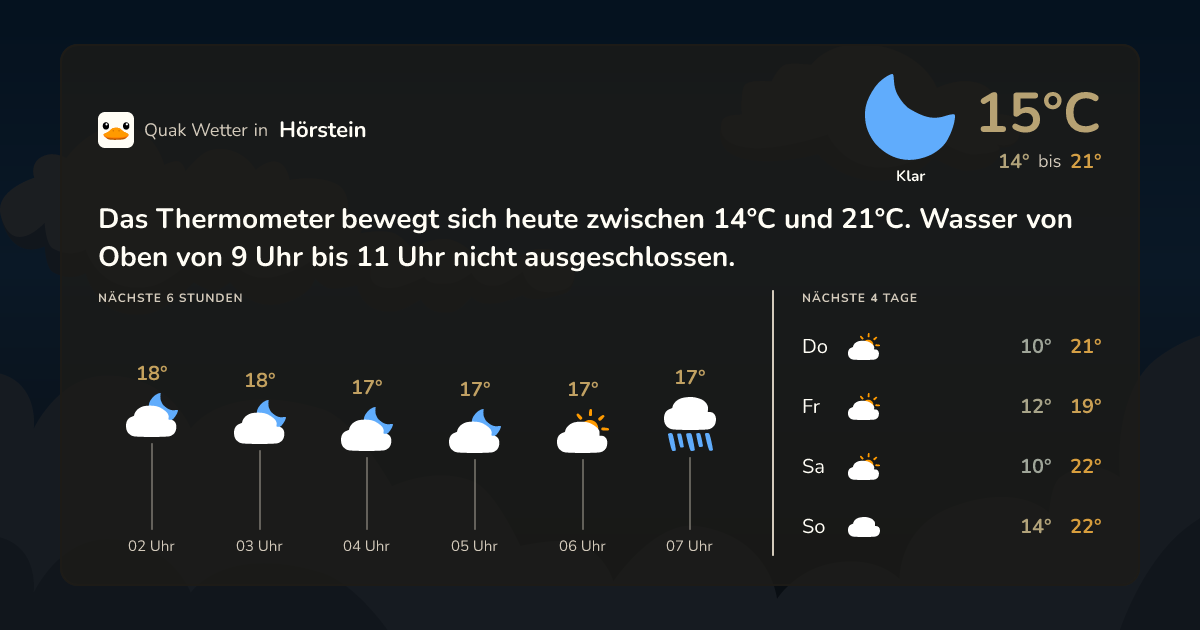 Quak Wetter-Widget Hörstein