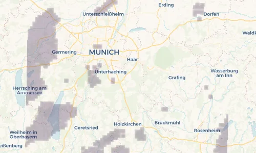 Regenradar Vorschaubild - Aktuelle Niederschläge in Hohenbrunn und Umgebung