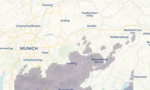 Regenradar Vorschaubild - Aktuelle Niederschläge in Hohenlinden und Umgebung