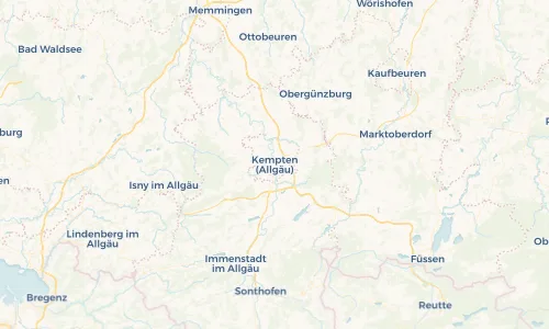 Regenradar Vorschaubild - Aktuelle Niederschläge in Kempten (Allgäu) und Umgebung