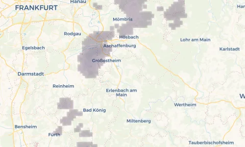 Regenradar Vorschaubild - Aktuelle Niederschläge in Kleinwallstadt und Umgebung