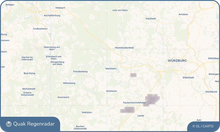 Regenradar-Widget für Kreuzwertheim