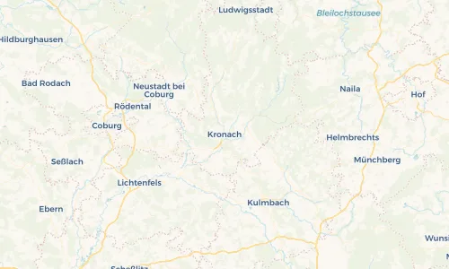 Regenradar Vorschaubild - Aktuelle Niederschläge in Kronach und Umgebung