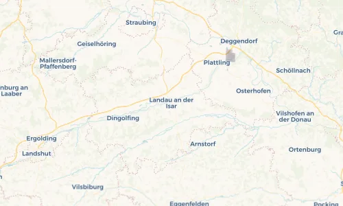 Regenradar Vorschaubild - Aktuelle Niederschläge in Landau an der Isar und Umgebung
