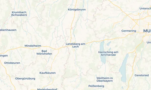 Regenradar Vorschaubild - Aktuelle Niederschläge in Landsberg am Lech und Umgebung