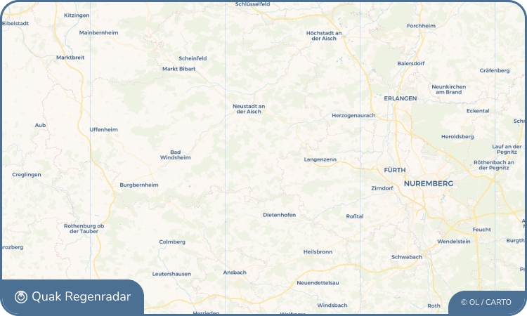 Regenradar-Widget für Markt Erlbach