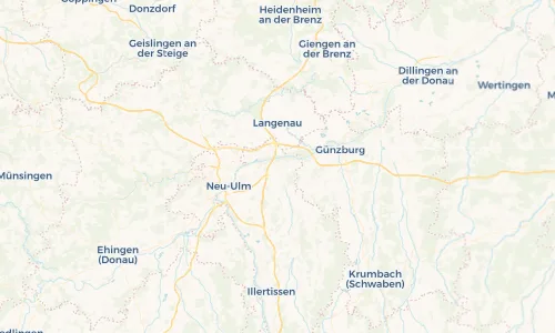 Regenradar Vorschaubild - Aktuelle Niederschläge in Nersingen und Umgebung