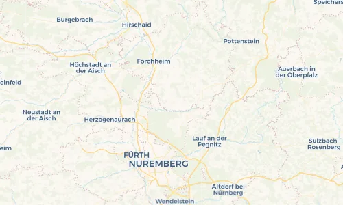 Regenradar Vorschaubild - Aktuelle Niederschläge in Neunkirchen am Brand und Umgebung