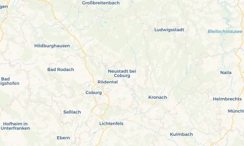 Regenradar Vorschaubild - Aktuelle Niederschläge in Neustadt bei Coburg und Umgebung
