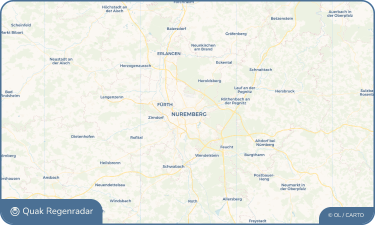 Quak Regenradar-Widget Nürnberg