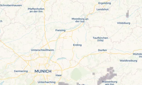 Regenradar Vorschaubild - Aktuelle Niederschläge in Oberding und Umgebung