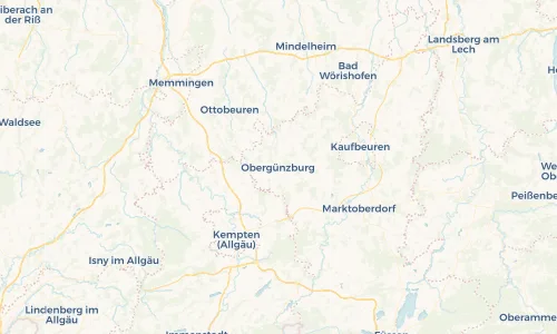 Regenradar Vorschaubild - Aktuelle Niederschläge in Obergünzburg und Umgebung