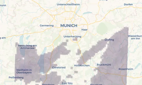 Regenradar Vorschaubild - Aktuelle Niederschläge in Oberhaching und Umgebung
