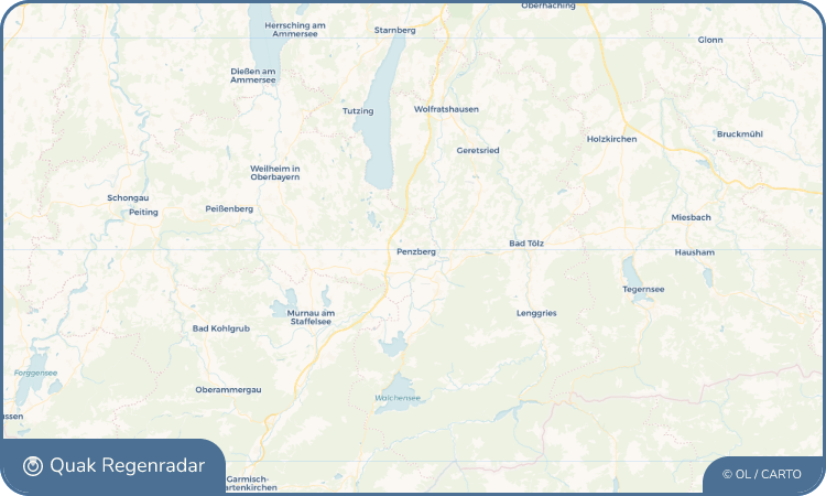 Regenradar-Widget für Penzberg