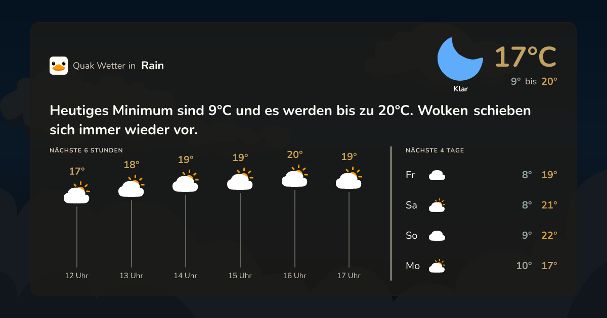 Quak Wetter-Widget Rain