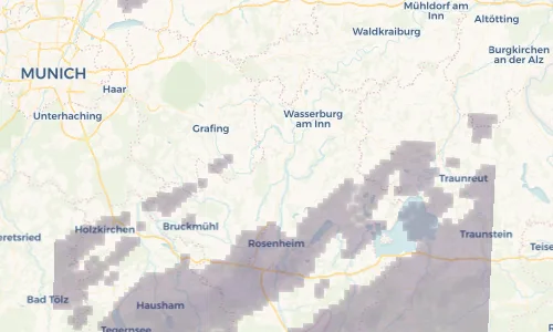 Regenradar Vorschaubild - Aktuelle Niederschläge in Rott am Inn und Umgebung