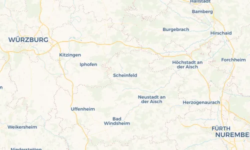 Regenradar Vorschaubild - Aktuelle Niederschläge in Scheinfeld und Umgebung