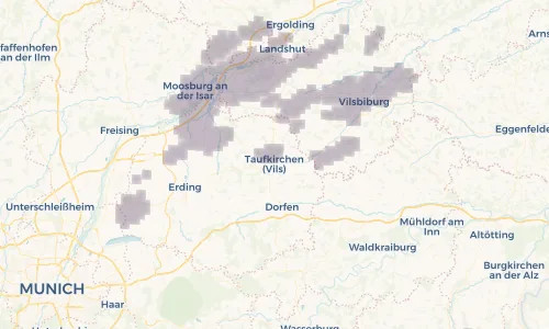 Regenradar Vorschaubild - Aktuelle Niederschläge in Taufkirchen (Vils) und Umgebung