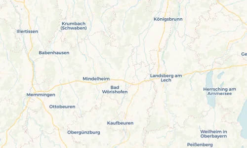 Regenradar Vorschaubild - Aktuelle Niederschläge in Türkheim und Umgebung