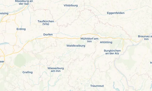 Regenradar Vorschaubild - Aktuelle Niederschläge in Waldkraiburg und Umgebung