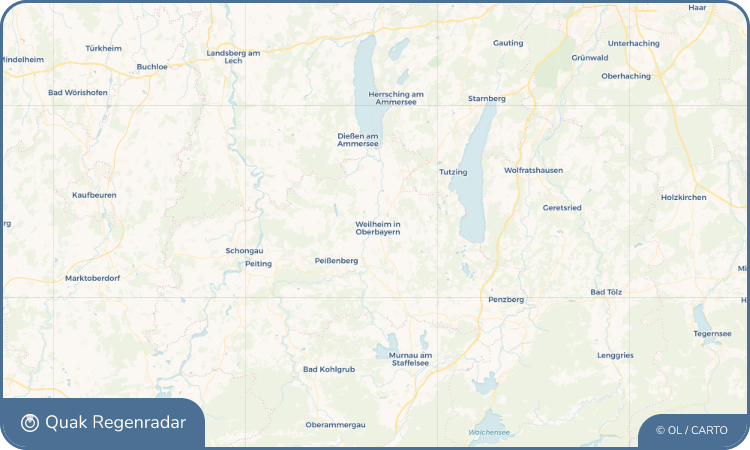Quak Regenradar-Widget Weilheim in Oberbayern