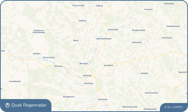 Regenradar-Widget für Zapfendorf
