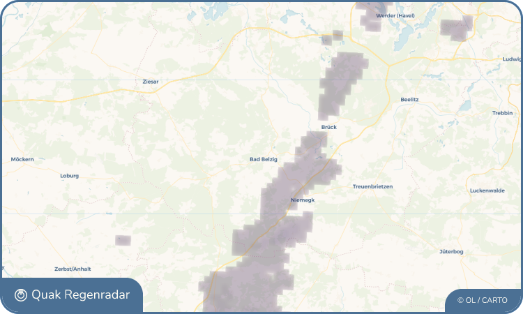 Quak Regenradar-Widget Bad Belzig