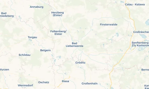 Regenradar Vorschaubild - Aktuelle Niederschläge in Bad Liebenwerda und Umgebung