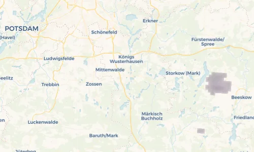 Regenradar Vorschaubild - Aktuelle Niederschläge in Bestensee und Umgebung
