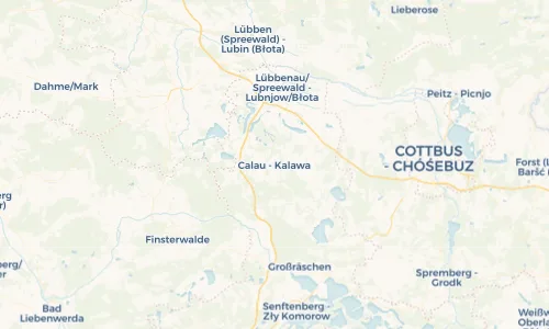 Regenradar Vorschaubild - Aktuelle Niederschläge in Calau - Kalawa und Umgebung