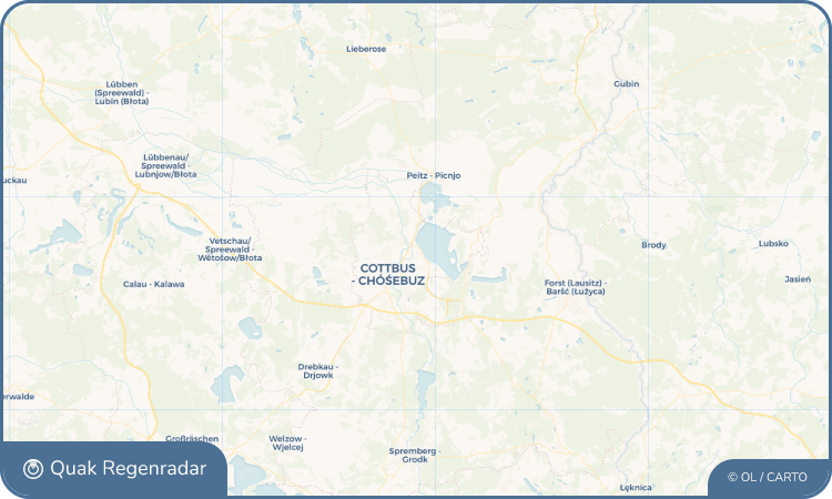 Quak Regenradar-Widget Cottbus - Chóśebuz