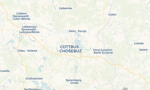 Regenradar Vorschaubild - Aktuelle Niederschläge in Cottbus - Chóśebuz und Umgebung