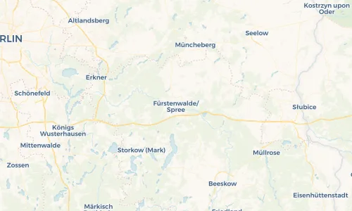 Regenradar Vorschaubild - Aktuelle Niederschläge in Fürstenwalde/Spree und Umgebung