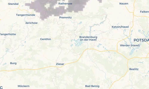 Regenradar Vorschaubild - Aktuelle Niederschläge in Kirchmöser und Umgebung