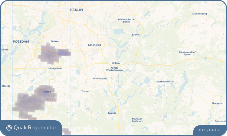 Quak Regenradar-Widget Königs Wusterhausen