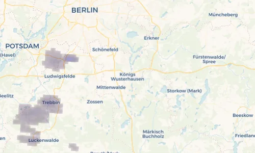 Regenradar Vorschaubild - Aktuelle Niederschläge in Königs Wusterhausen und Umgebung